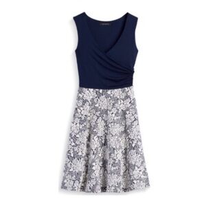 Hail3y:23 Kerrigan 2fer dress women's stretch a-line fit and flare dress - small